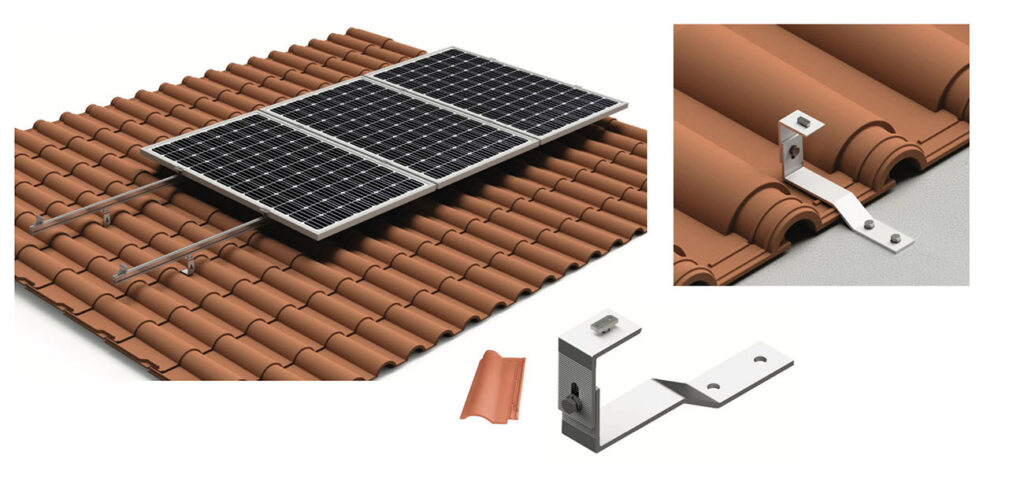 Estructura Soporte Placas Solares para Cubierta de Teja con Salvatejas