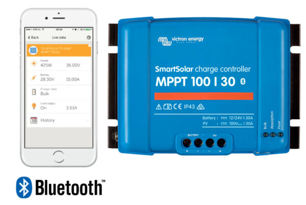 Regulador de Carga SmartSolar MPPT 100/30 (12/24V-30A) con Bluetooth