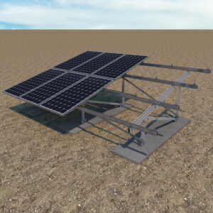 Soporte inclinado para terreno en filas de 2 módulos en vertical 31V