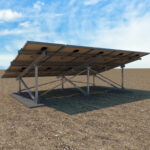 Soporte inclinado para terreno en filas de 2 módulos en vertical 31V