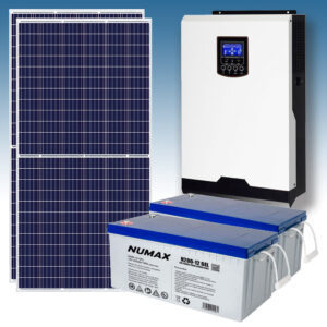 Kit Solar Fotovoltaico 3000Wh/dia Gel