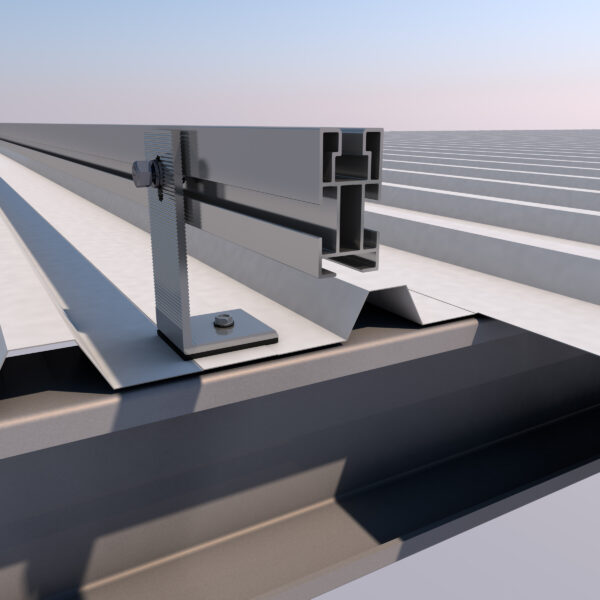 Estructura Soporte Placas Solares para Cubierta Metálica 03V