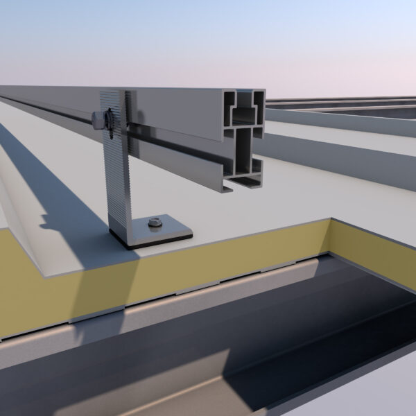 Estructura Soporte Placas Solares para Cubierta Metálica 03V