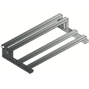 Bancada galvanizada doble altura para baterías OPZS