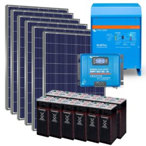 Kit Solar Fotovoltaico 1000W 12V 3000Whdia con Batería de Gel - Tecsol  Energy