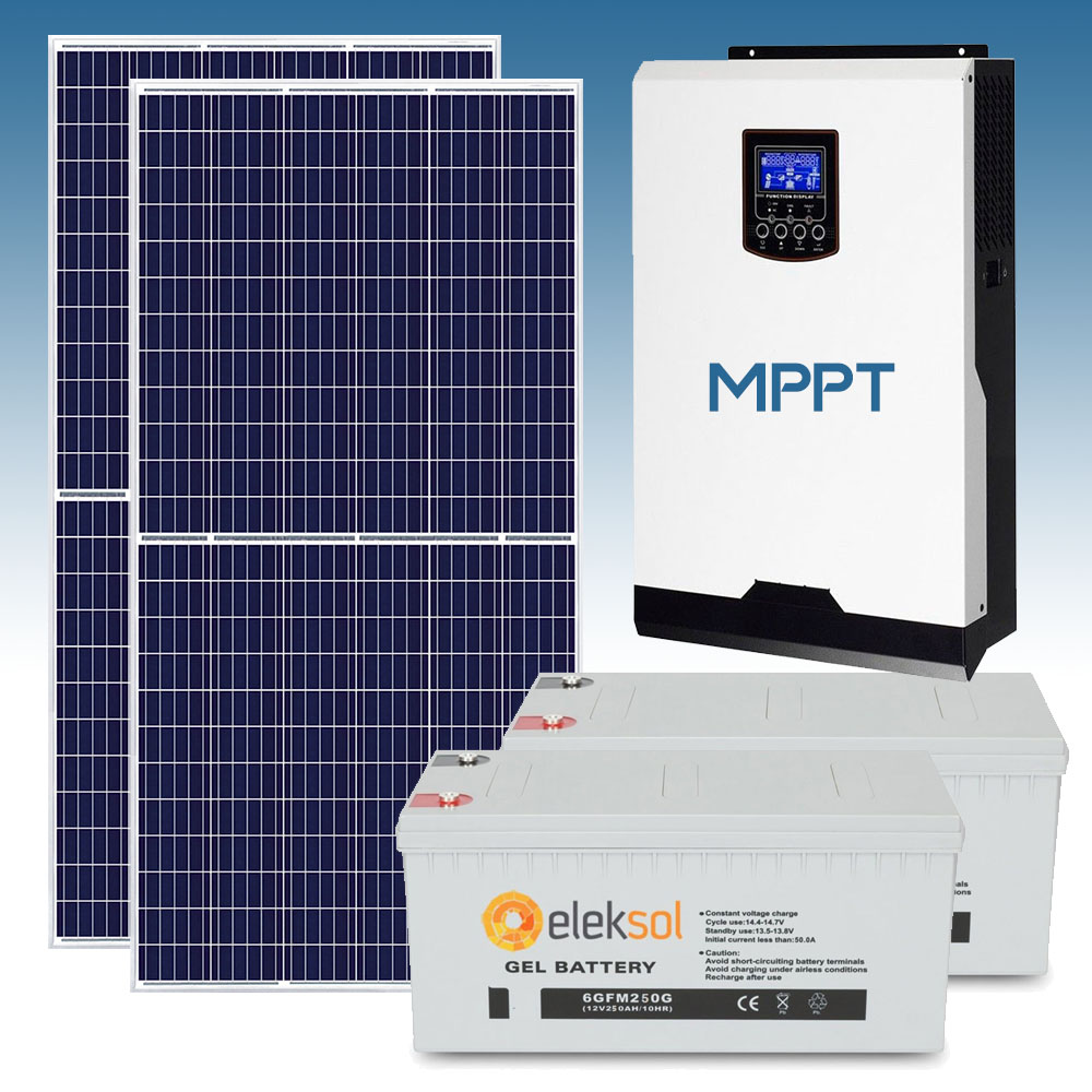 Kit Fotovoltaico 3000Wh/dia | TeknoSolar.com