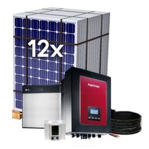 Kit Solar Autoconsumo instalación 18000Wh/día, 9x Panel Solar 450W,  Inversor 4000W Fronius, Sistema de Monitorización y Conectores.