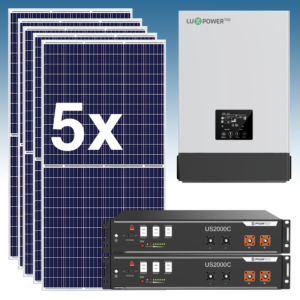 Kit Solar Fotovoltaico 7500Wh/dia con baterías de Litio 4.8 kWh 48V