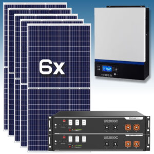 Kit Solar Fotovoltaico 8000Wh/dia con baterías de Litio 4.8 kWh 48V