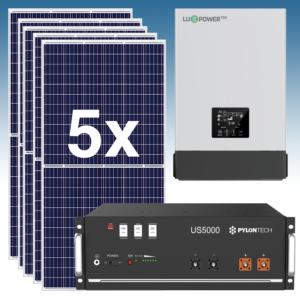 Kit Solar Fotovoltaico 7500Wh/dia con batería de Litio 4.8 kWh 48V