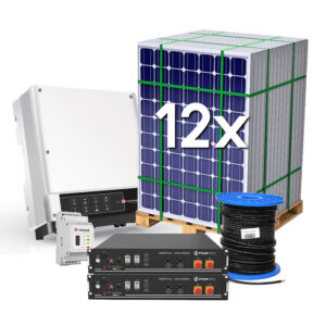 Kit Solar de Autoconsumo 3000Wp GoodWe con Baterías de Litio Pylontech 4,8kWh