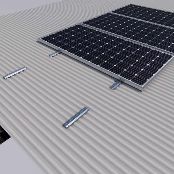 Soporte Coplanar Microrail para Placas Solares para Cubierta Metálica 05V