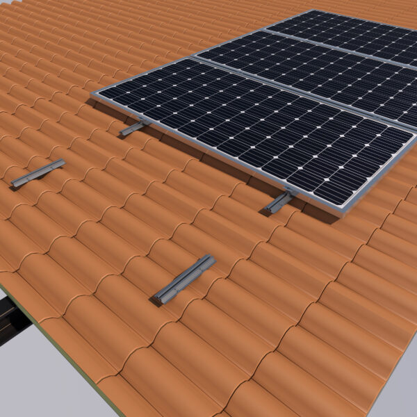 Soporte Coplanar Microrail para Placas Solares para Cubierta Metálica 05V