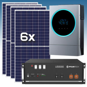 Kit Solar Fotovoltaico 7 kWh/dia con batería de LITIO 4.8 kWh 48V
