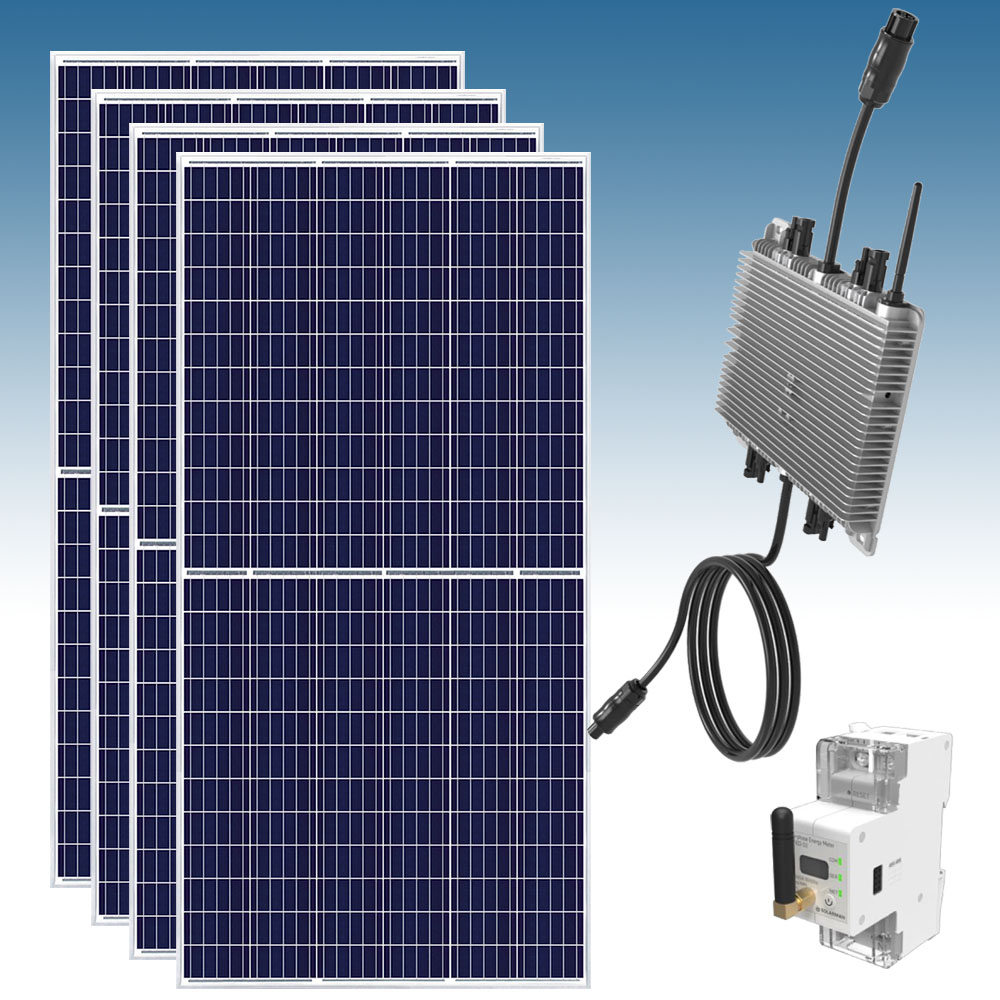 Kit Solar de Autoconsumo 1600Wp con Microinversor Turbo Energy Series WiFi  MISW1.6 1600W
