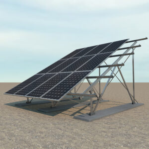 Soporte inclinado para 3 filas de placas en vertical 33V