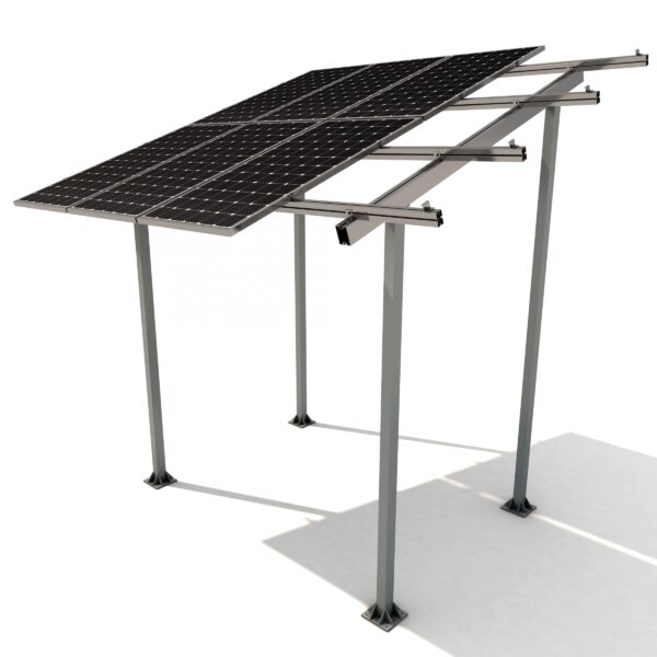 Soporte inclinado elevado para 2 filas de placas en vertical 38V