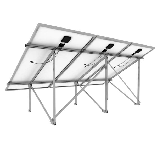 Soporte inclinado para 1 fila de placas solares en vertical 40V