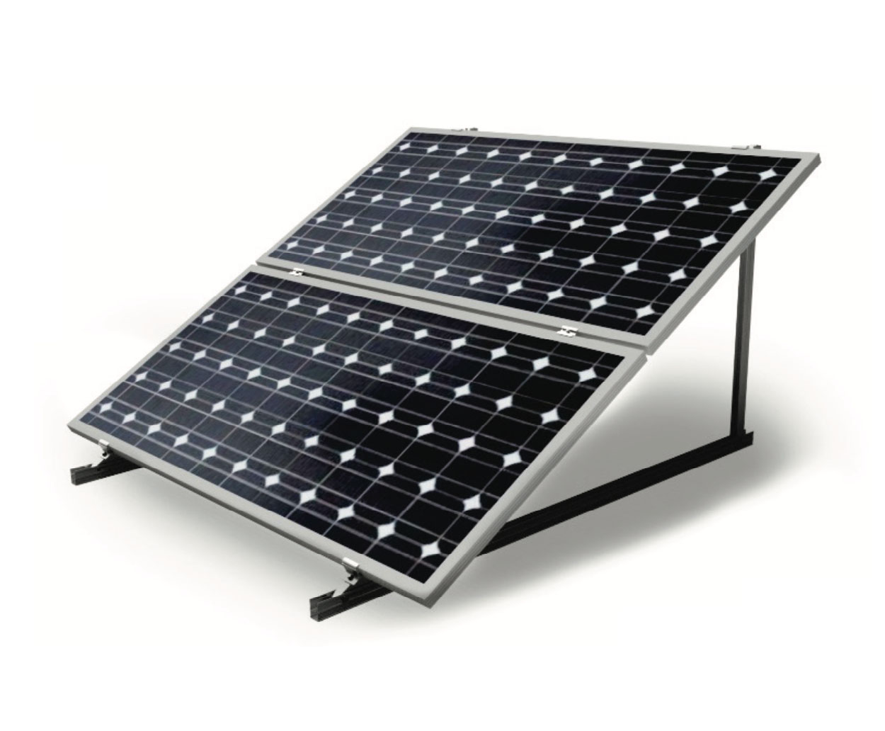 Soporte para 3 placas solares inclinado 15º (paneles hasta 2400x1134mm)