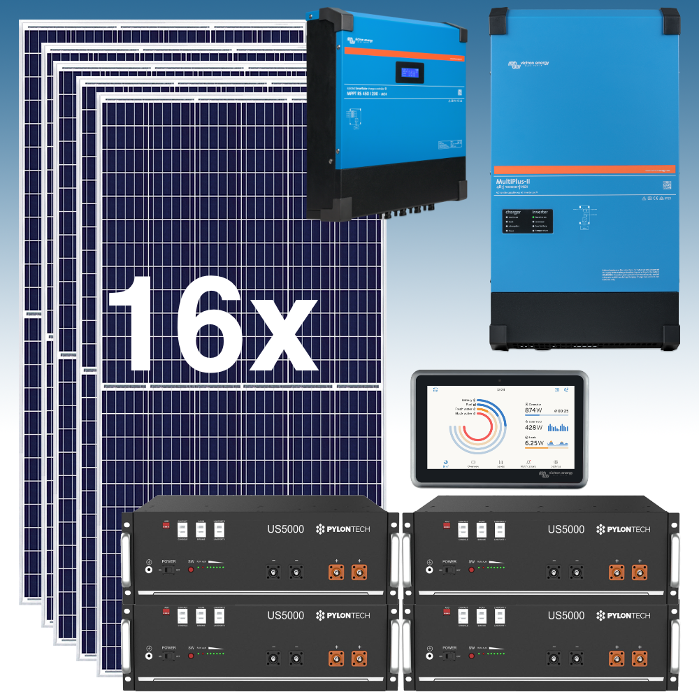 ksavh30kw Kit Solar Fotovoltaico 30 kWh/dia con baterías de LITIO 19,2 kWh Premium