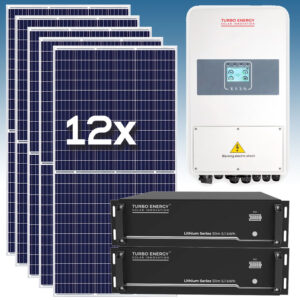 Kit Solar de Autoconsumo 5,4kWp Turbo Energy con Baterías de Litio 10,2kWh