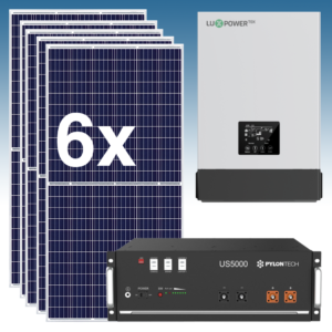 Kit Solar Fotovoltaico 8000Wh/dia con batería de Litio 4.8 kWh 48V