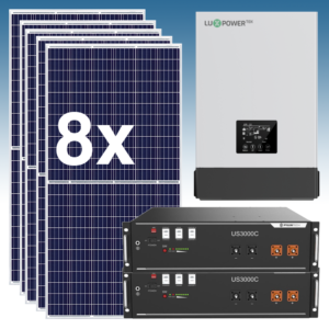Kit Solar Fotovoltaico 11000Wh/dia con baterías de Litio 7 kWh 48V