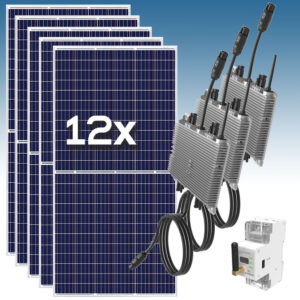 Kit Solar de Autoconsumo 4,8 kWp con Microinversor Turbo Energy Series WiFi MISW1.6 1600W