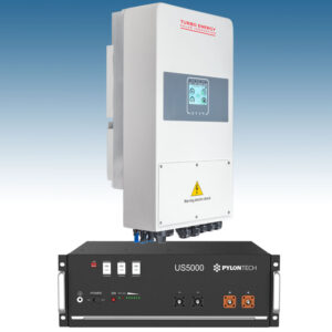 Pack Batería de Litio Pylontech US5000C 4.8 kWh 48V + Inversor Híbrido Turbo Energy Series Smart 5000W