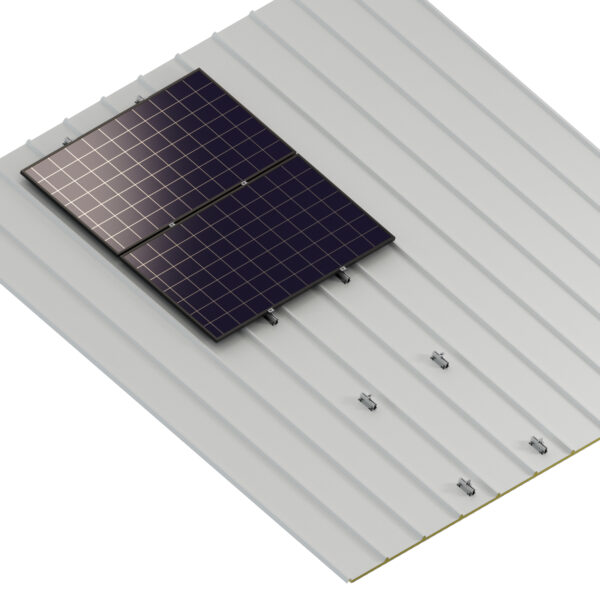 Soporte Coplanar Placas Solares Microrail Fijación a Chapa 07H