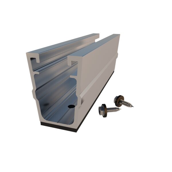 Soporte Coplanar Placas Solares Microrail Fijación a Chapa 61H