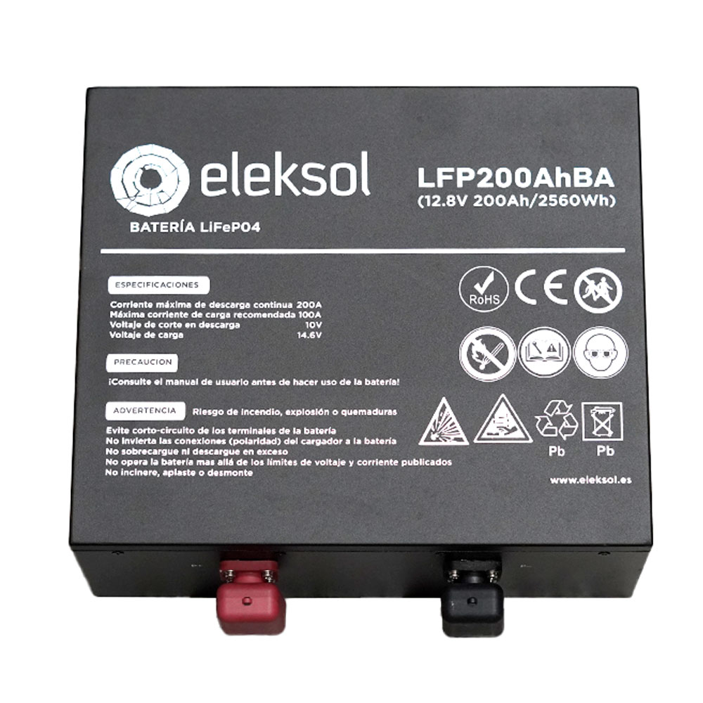 Batería Litio Eleksol 200Ah-12,8V Bluetooth Bajo Asiento Batería de Litio Eleksol LiFePO4 Bajo Asiento 12,8V 200Ah Bluetooth BMS V2