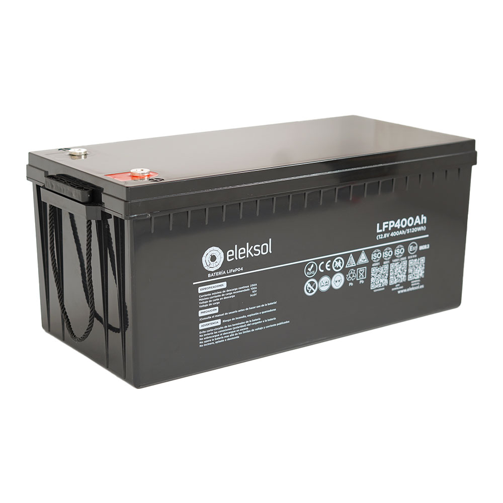Batería Litio Eleksol 400Ah-12,8V Bluetooth Batería de Litio Eleksol LiFePO4 12,8V 400Ah Bluetooth BMS V2