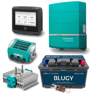 Pack Completo Mastervolt CombiMaster 12/2000-60 y Batería de Litio Blugy 12V 150Ah