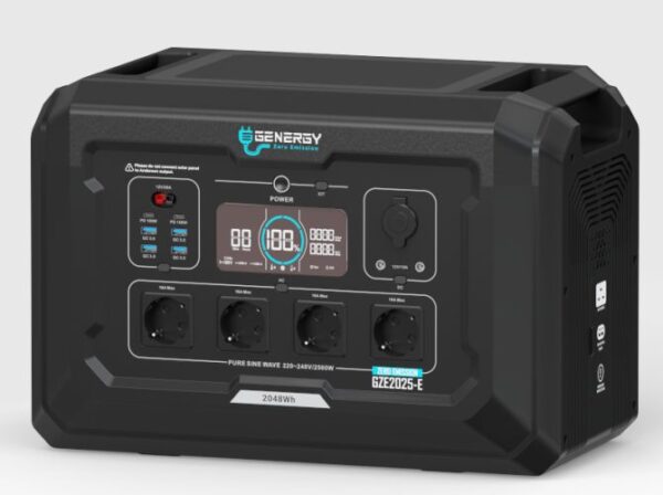 Estación de Energía Genergy GZE2025-E 2500W con Batería de Litio 2048Wh