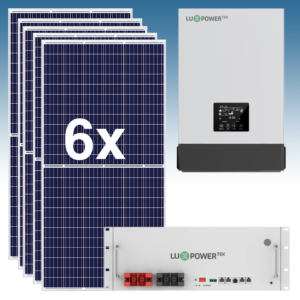 Kit Solar Fotovoltaico 7 kWh/dia con batería de LITIO 5.12 kWh 48V
