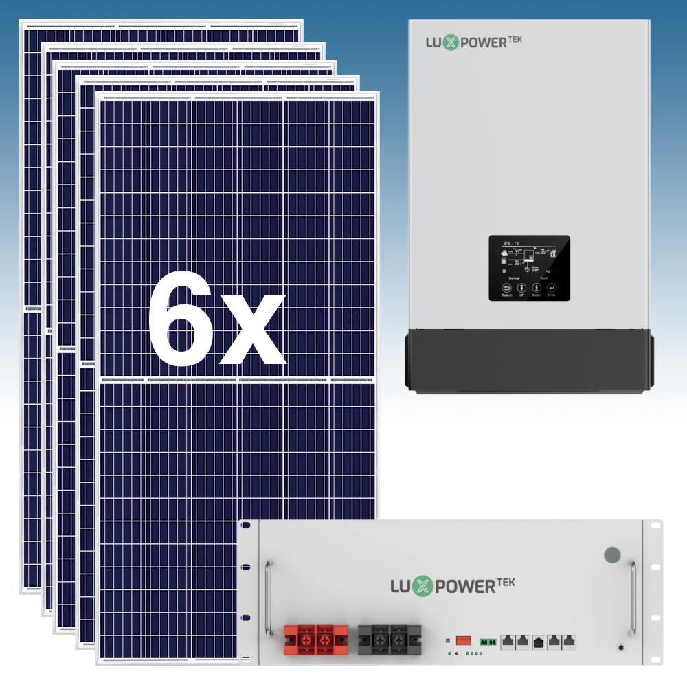 ksavaluxli Kit Solar Fotovoltaico 7 kWh/dia con batería de LITIO 5.12 kWh 48V