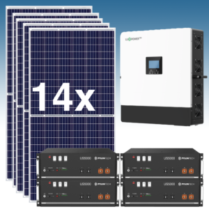 Kit Solar Fotovoltaico 20 kWh/dia con baterías de LITIO 19,2 kWh