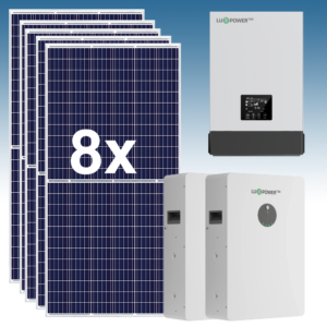 Kit Solar Fotovoltaico 9 kWh/dia con baterías de Litio 10,24kWh 48V