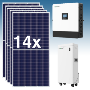 Kit Solar Fotovoltaico 20 kWh/dia con baterías de LITIO 16 kWh